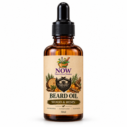 Natural Beard Oil for Men | Wood & Resin | 50ml